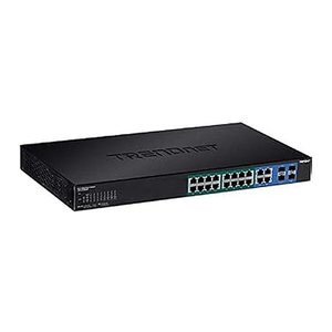TRENDnet Switch 20-Port Gbit PoE+ Web Smart 370W 2xSFP 19"