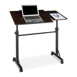 relaxdays PC-Tisch höhenverstellbar dunkelbraun 100,0 x 50,0 x 80,0 - 110,0 cm