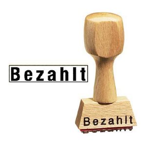 Textstempel "Bezahlt" ohne Logo, 1 St.