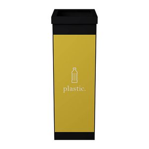 PAPERFLOW Mülleimer 60,0 l schwarz, gelb, 1 St.