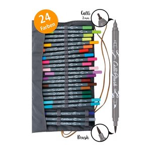 ONLINE® Calli.Brush Brush-Pens farbsortiert, 24 St.