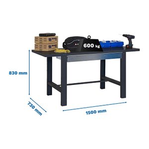 Simonrack Werkbank SIMONWORK BT6 BOX anthrazit 1 Schublade 150,0 x 73,0 x 83,0 cm