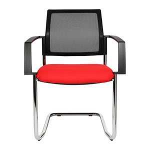 Topstar Besucherstühle BtoB 20 BB490A G210 rot, schwarz Stoff, 2 St.