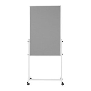 magnetoplan mobiles Whiteboard 3in1 Universal-Board 75,0 x 120,0 cm grau#!#weiß Filz/Whiteboard