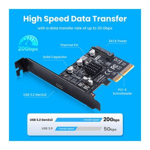 GRAUGEAR Erweiterungskarte USB-C 3.2 Gen2x2 PCIe-x4-Karte