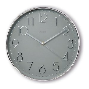 hama Wanduhr Korsika grau silber Kunststoff, Ø 30,0 cm