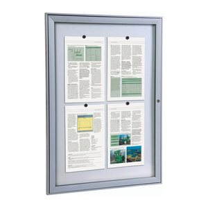 Showdown® Displays Schaukasten S alu 4x DIN A4 52,1 x 2,3 x 69,6 cm, 1 St.