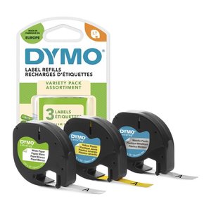 DYMO Schriftbänder LetraTag 91241 S0721800, 12 mm, farbig sortiert, 1 St.