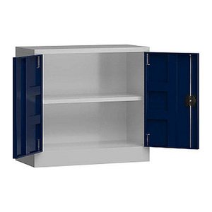 ClassiX Stahlschrank X-530301 enzianblau, lichtgrau 1 Fachboden 80,0 x 38,0 x 75,0 cm, aufgebaut, 1 St.