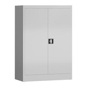 ClassiX Stahlschrank X-530320 lichtgrau 2 Fachböden 92,0 x 42,0 x 120,0 cm, aufgebaut, 1 St.