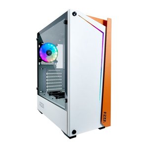 AZZA Gaming PC Gehäuse Apollo 430W Midi ATX Glas Weiss