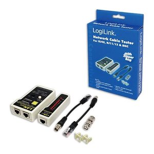 Logilink Kabeltester Netzwerk RJ45/RJ11/RJ12& BNC Stecker