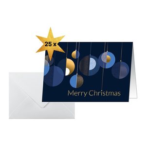 SIGEL Weihnachtskarten Graphic Christmas Balls DS088 DIN A6, 25 St.