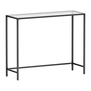 VASAGLE Konsolentisch rechteckig Glas schwarz 100,0 x 35,0 x 80,0 cm, 1 St.