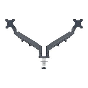 LEITZ Monitor-Halterung Ergo 65370089 dunkelgrau für 2 Monitore, Tischklemme