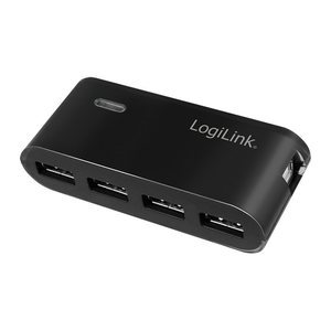 Logilink USB-HUB 4-Port m. Netzteil schwarz