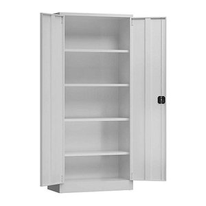 ClassiX Stahlschrank X-530330 lichtgrau 4 Fachböden 80,0 x 38,0 x 180,0 cm, aufgebaut, 1 St.