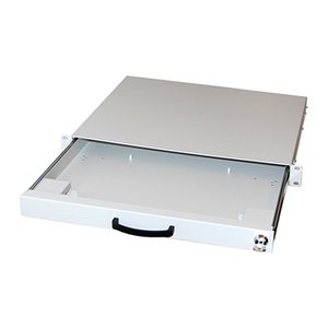Equip 19" Tastatur-/Mausschublade abschl./Telesk 1U RAL7035