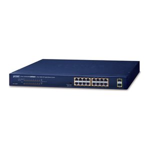PLANET 16-Port 10/100/1000T 802.3at PoE 250W + 2-Port SFP