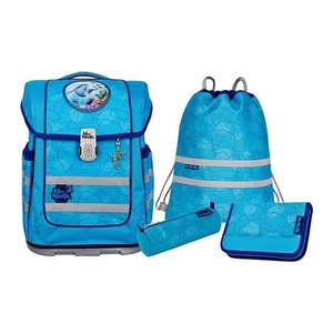 Mc®Neill Schulranzen-Set COMPACTO BUBBLE Kunstfaser hellblau