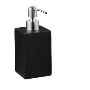relaxdays Seifenspender 10031062_46 schwarz Polyresin 300,0 ml, 1 St.