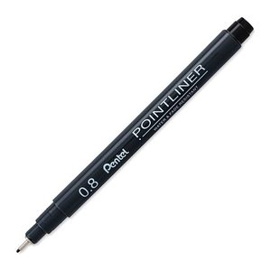 Pentel Pointliner Fineliner schwarz 0,8 mm, 1 St.