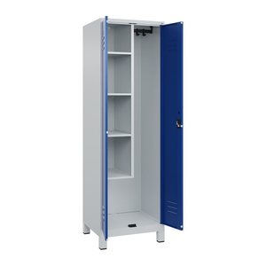 CP Putzmittelschrank Classic Plus 080110-00 S10018 enzianblau, lichtgrau 4 Fachböden 60,0 x 50,0 x 195,0 cm, aufgebaut, 1 St.