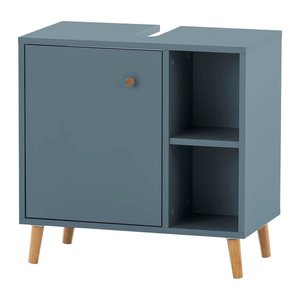 MÖBELPARTNER Waschtischunterschrank ohne Waschbecken Bjarne 153169 blaugrau 60,2 x 33,1 x 59,3 cm