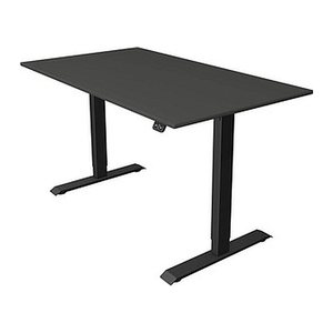 Kerkmann Move 1 elektrisch höhenverstellbarer Schreibtisch anthrazit rechteckig, T-Fuß-Gestell grau 140,0 x 80,0 cm
