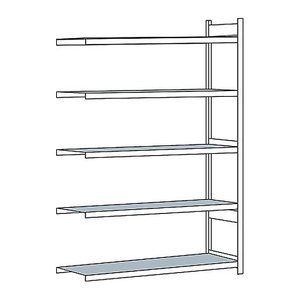 SCHULTE Anbau-Schwerlast-Weitspannregal WS 2000 15727 silber 200,0 x 80,0 x 300,0 cm