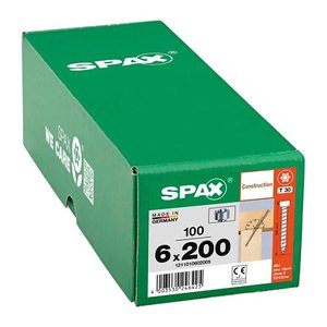 SPAX® Holzbauschrauben T30 Zylinderkopf WIROX 1211010602005 6 mm x 200 mm, 100 St.