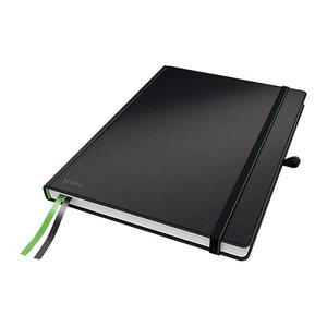 LEITZ Notizbuch Complete DIN A4 kariert, schwarz Hardcover 160 Seiten, 1 St.