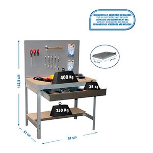 Simonrack Werkbank SIMONWORK BT2 BOX grau 1 Schublade 91,0 x 61,0 x 144,5 cm