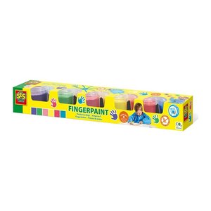 SES Creative® Fingerfarben farbsortiert 6x 120,0 ml, 1 St.