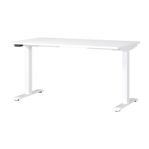 GERMANIA JET höhenverstellbarer Schreibtisch weiß rechteckig, T-Fuß-Gestell weiß 140,0 x 80,0 cm