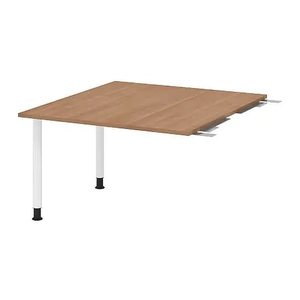 HAMMERBACHER Verbindungsplatte höhenverstellbar KT12C nussbaum, weiß rechteckig 120,0 x 130,0 x 72,0 - 74,0 cm