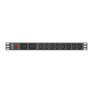 LANBERG 19" PDU-Steckdosenleiste 1U 2xC19 8xIEC C13,C20 16A