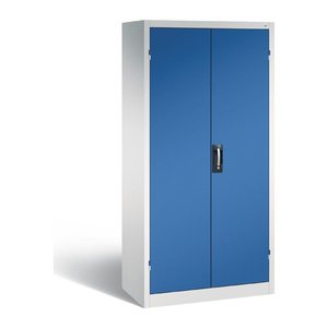 CP Stahlschrank 8921-052 S10246 lichtgrau, enzianblau 4 Fachböden 93,0 x 50,0 x 195,0 cm, aufgebaut, 1 St.