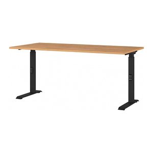 GERMANIA DOWNEY höhenverstellbarer Schreibtisch grandson-eiche rechteckig, C-Fuß-Gestell schwarz 160,0 x 80,0 cm