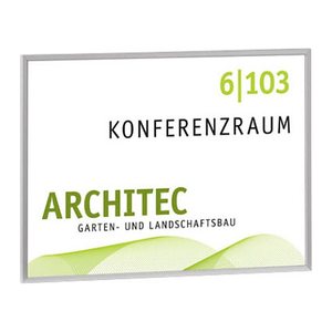 SignSystems® Türschild New Age Metall silber 15,0 x 11,0 cm, 1 St.