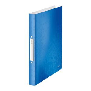 LEITZ WOW Ringbuch 2-Ringe blau-metallic 3,2 cm DIN A4, 1 St.
