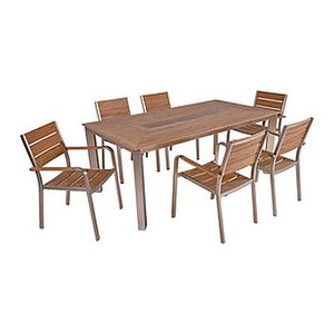Garden Pleasure Sitzgruppe FLORENCE, silber Kunststoff, Metall, 7-teilig