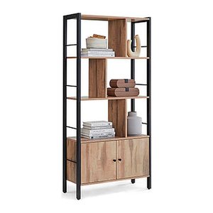 VASAGLE Bücherregal eiche, schwarz 74,0 x 30,0 x 154,5 cm, 1 St.