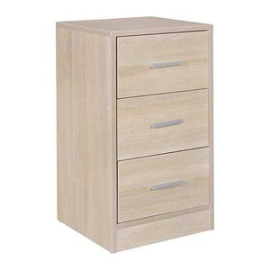 WOHNLING Nachttisch rechteckig Spanplatte sonoma-eiche 35,0 x 38,0 x 68,0 cm, 1 St.