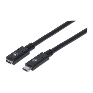 MANHATTAN USB3.1 Kabel 10Gbit/s C-Stecker auf C-Buchse 0,5m