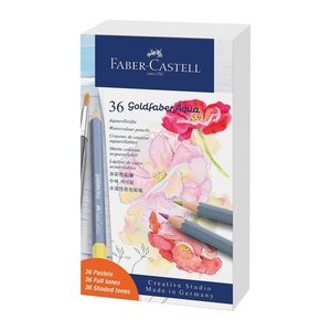 FABER-CASTELL Goldfaber Aqua Aquarellstifte farbsortiert, 36 St.