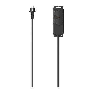 hama 2-fach Steckdosenleiste 2,0 m schwarz