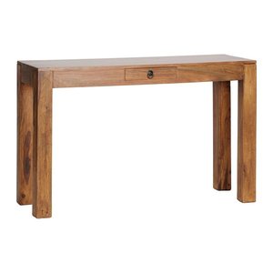 WOHNLING Schreibtisch braun rechteckig, 4-Fuß-Gestell braun 120,0 x 40,0 cm