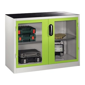 CP Stahlschrank 8831-055 S10191 Acrylglas, clowngrün, lichtgrau 1 Fachboden 120,0 x 50,0 x 100,0 cm, aufgebaut, 1 St.