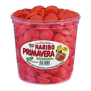 HARIBO Primavera Erdbeeren Maxi-Größe  150 St./1050,0 g, 150 St.